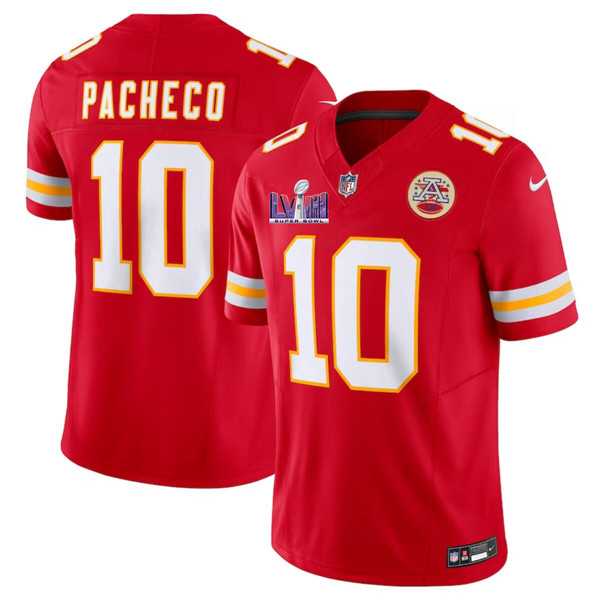 Men & Women & Youth Kansas City Chiefs #10 Isiah Pacheco Red F.U.S.E. Super Bowl LVIII Patch Vapor Untouchable Limited Jersey